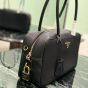Prada Re-Nylon and leather medium top-handle bag with padlock