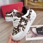 Valentino ONE STUD XL LOW-TOP SNEAKER IN NAPPA LEATHER AND TOILE ICONOGRAPHE FABRIC