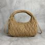 MIU MIU Wander matelassé nappa leather hobo bag