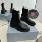 Prada Brushed leather Chelsea booties