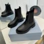 Prada Brushed leather Chelsea booties