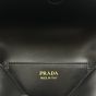 Prada Arqué leather shoulder bag with flap