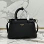 Prada Buckle small leather handbag with double belt