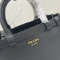 Prada Buckle small leather handbag with double belt