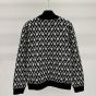 Valentino WOOL CARDIGAN WITH TOUTE LA V JACQUARD PATTERN