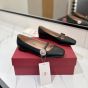 Valentino MARY-JANE PRESHOES BALLERINA IN KIDSKIN WITH JEWEL BUTTON 