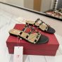 Valentino ROCKSTUD FLAT SLIDE SANDAL