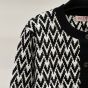 Valentino WOOL CARDIGAN WITH TOUTE LA V JACQUARD PATTERN