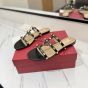 Valentino ROCKSTUD FLAT SLIDE SANDAL