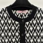 Valentino WOOL CARDIGAN WITH TOUTE LA V JACQUARD PATTERN