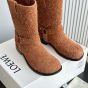 LOEWE Campo Biker boot in brushed suede
