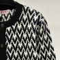 Valentino WOOL CARDIGAN WITH TOUTE LA V JACQUARD PATTERN