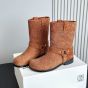 LOEWE Campo Biker boot in brushed suede