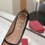 Valentino MARY-JANE PRESHOES BALLERINA IN KIDSKIN WITH JEWEL BUTTON 