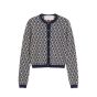 Valentino WOOL CARDIGAN WITH TOUTE LA V JACQUARD PATTERN