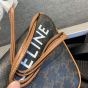 triangle bag in Triomphe Canvas with Celine print