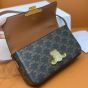 Celine SHOULDER BAG CLAUDE IN TRIOMPHE CANVAS AND CALFSKIN