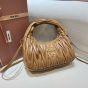 MIU MIU Wander matelassé nappa leather hobo bag