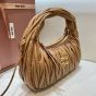 MIU MIU Wander matelassé nappa leather hobo bag