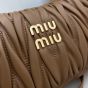 MIU MIU Wander matelassé nappa leather hobo bag