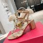 Valentino ROCKSTUD CALFSKIN ANKLE STRAP SANDAL