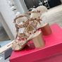 Valentino ROCKSTUD CALFSKIN ANKLE STRAP SANDAL