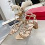 Valentino ROCKSTUD CALFSKIN ANKLE STRAP SANDAL
