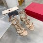 Valentino ROCKSTUD CALFSKIN ANKLE STRAP SANDAL
