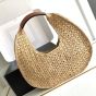 CELINE CLASSIC PANIER HOBO BAG IN RAFFIA AND CALFSKIN