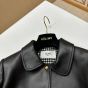 Celine jacket with Claudine collar in soft lambskin
