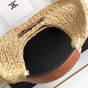 CELINE CLASSIC PANIER HOBO BAG IN RAFFIA AND CALFSKIN