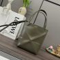 LOEWE Mini Puzzle Fold tote in shiny calfskin