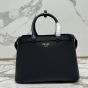 Prada Buckle medium leather handbag with double belt