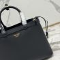 Prada Buckle medium leather handbag with double belt