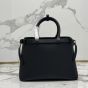 Prada Buckle medium leather handbag with double belt