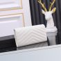 YSL CASSANDRE MATELASSÉ LARGE FLAP WALLET IN GRAIN DE POUDRE LEATHER
