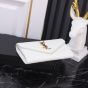 YSL CASSANDRE MATELASSÉ LARGE FLAP WALLET IN GRAIN DE POUDRE LEATHER