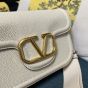 VALENTINO GARAVANI ALLTIME GRAINY CALFSKIN SHOULDER BAG