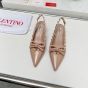 Valentino ROCKSTUD BOW SLINGBACK PATENT LEATHER PUMP
