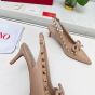 Valentino ROCKSTUD BOW SLINGBACK PATENT LEATHER PUMP