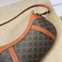 CELINE STRIPED HOBO IN TRIOMPHE CANVAS & CALFSKIN