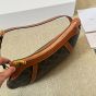 CELINE STRIPED HOBO IN TRIOMPHE CANVAS & CALFSKIN