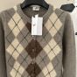 Celine cardigan in argyle alpaca wool