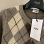 Celine cardigan in argyle alpaca wool