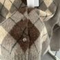 Celine cardigan in argyle alpaca wool