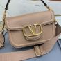 VALENTINO GARAVANI ALLTIME GRAINY CALFSKIN SHOULDER BAG