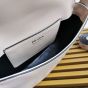 Prada Arqué leather shoulder bag with flap
