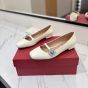 Valentino MARY-JANE PRESHOES BALLERINA IN KIDSKIN WITH JEWEL BUTTON 20MM