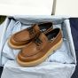 Prada Laced leather loafers
