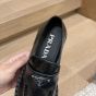 Prada Chocolate brushed leather loafers